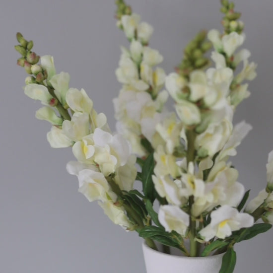 Fake Flowers Soft Yellow Natural Touch Snapdragon Blooms