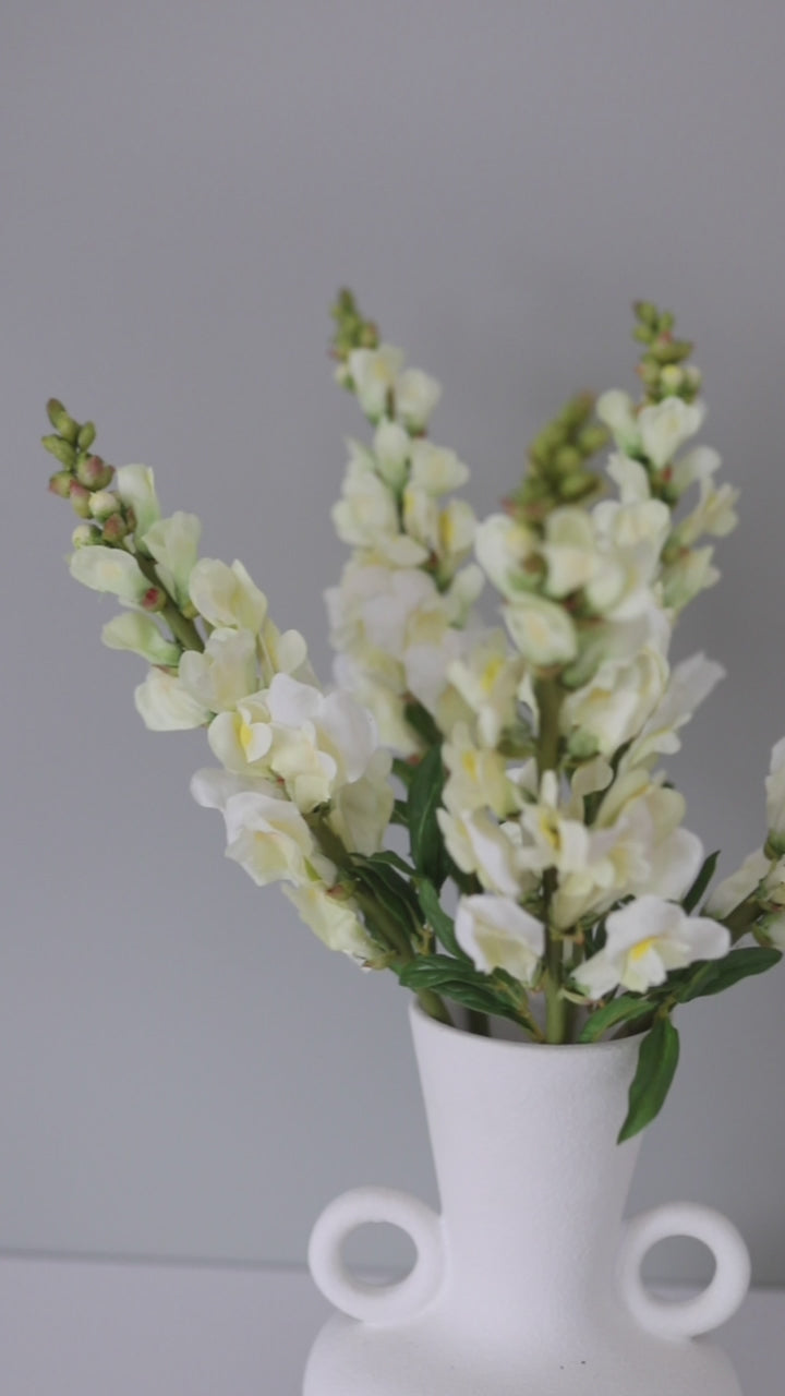 Fake Flowers Soft Yellow Natural Touch Snapdragon Blooms