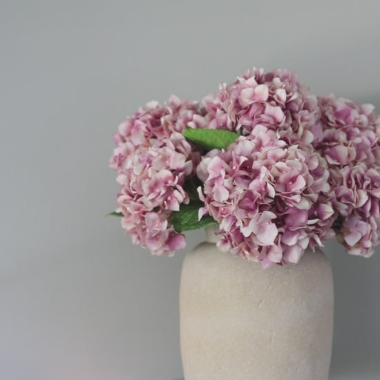 Video Clip of Soft Touch Faux Pink Hydrangeas