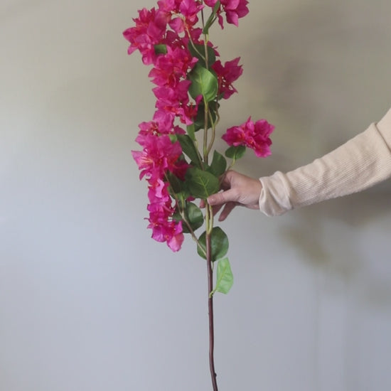 Fake Bougainvillea Flowering Branch in Pink