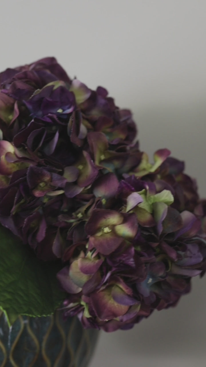 Real Touch Flowers Purple Hydrangeas Video