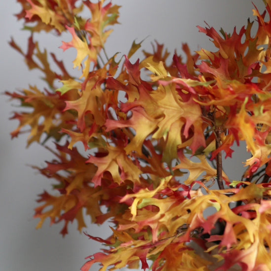 Golden Orange Artificial Fall Oak Leaves