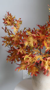 Golden Orange Artificial Fall Oak Leaves