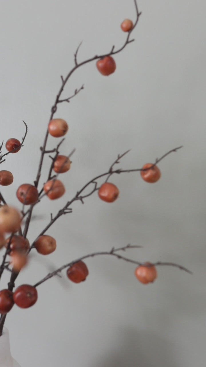 Faux Brown Fall Apple Branch