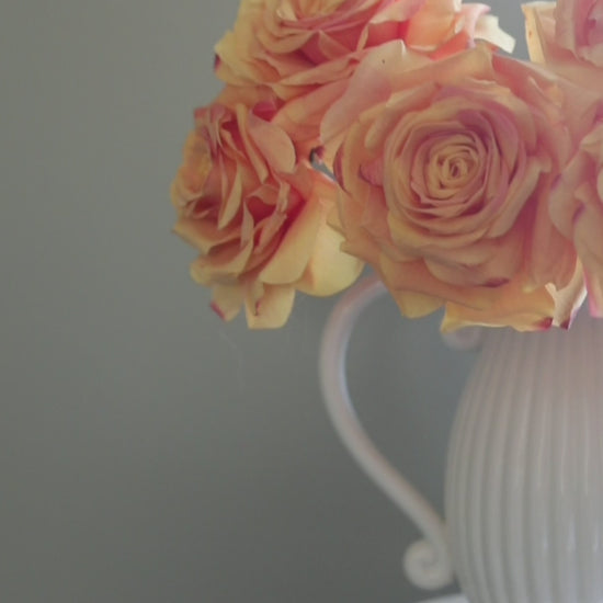 Real Touch Large Sunset Roses Home Decorating