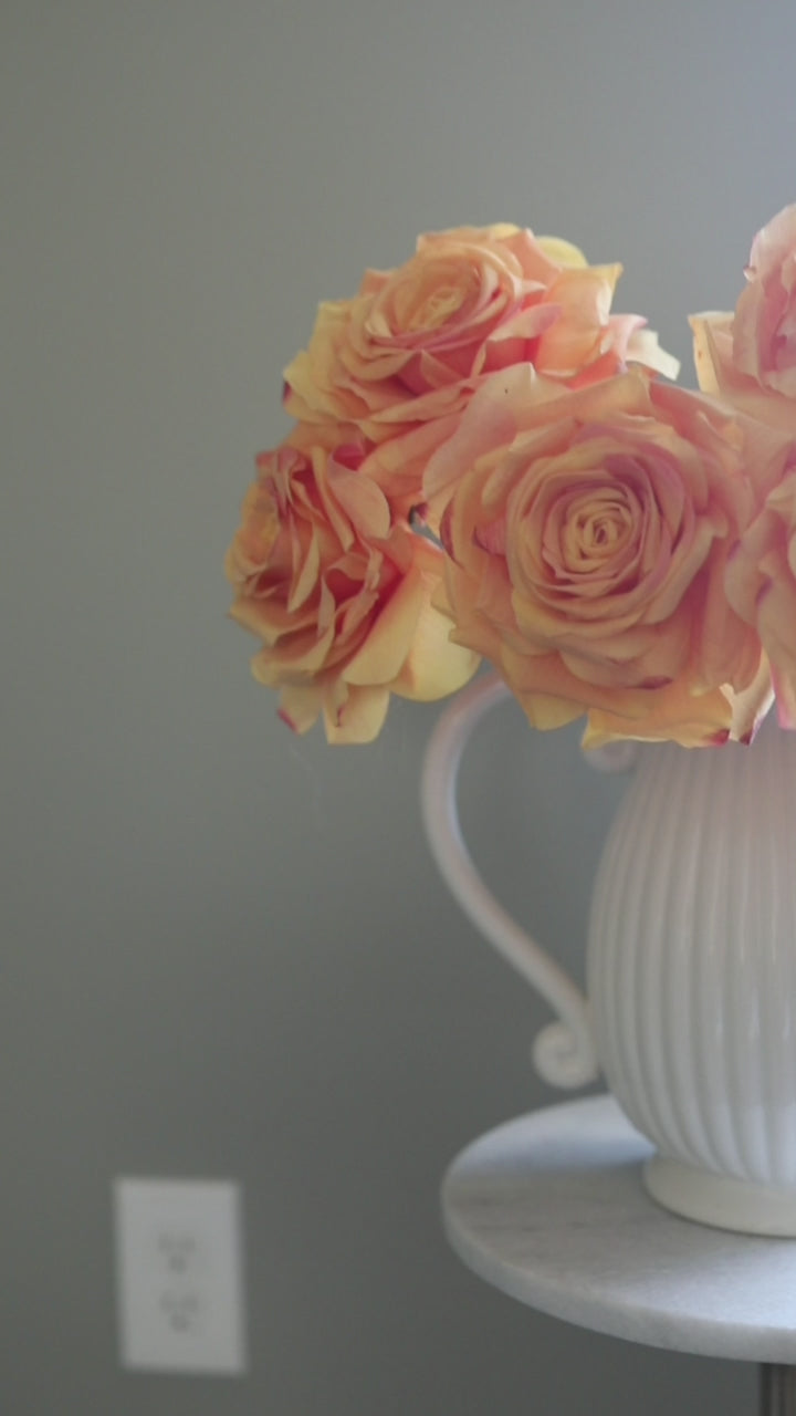 Real Touch Large Sunset Roses Home Decorating