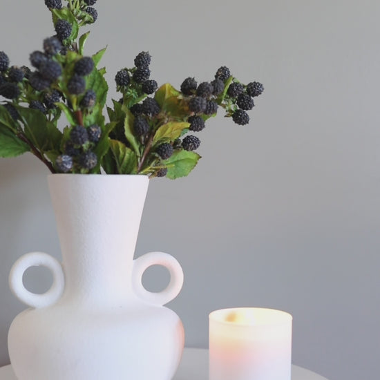 Fake Blackberries in Blue Color in Vase Home Decor