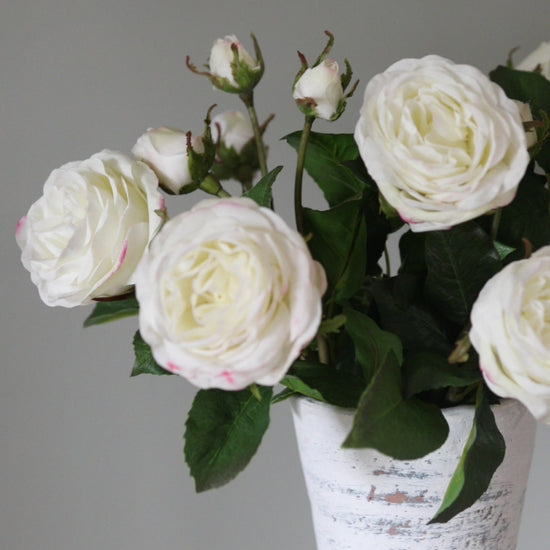 Real Touch White Roses in Vase Short Video