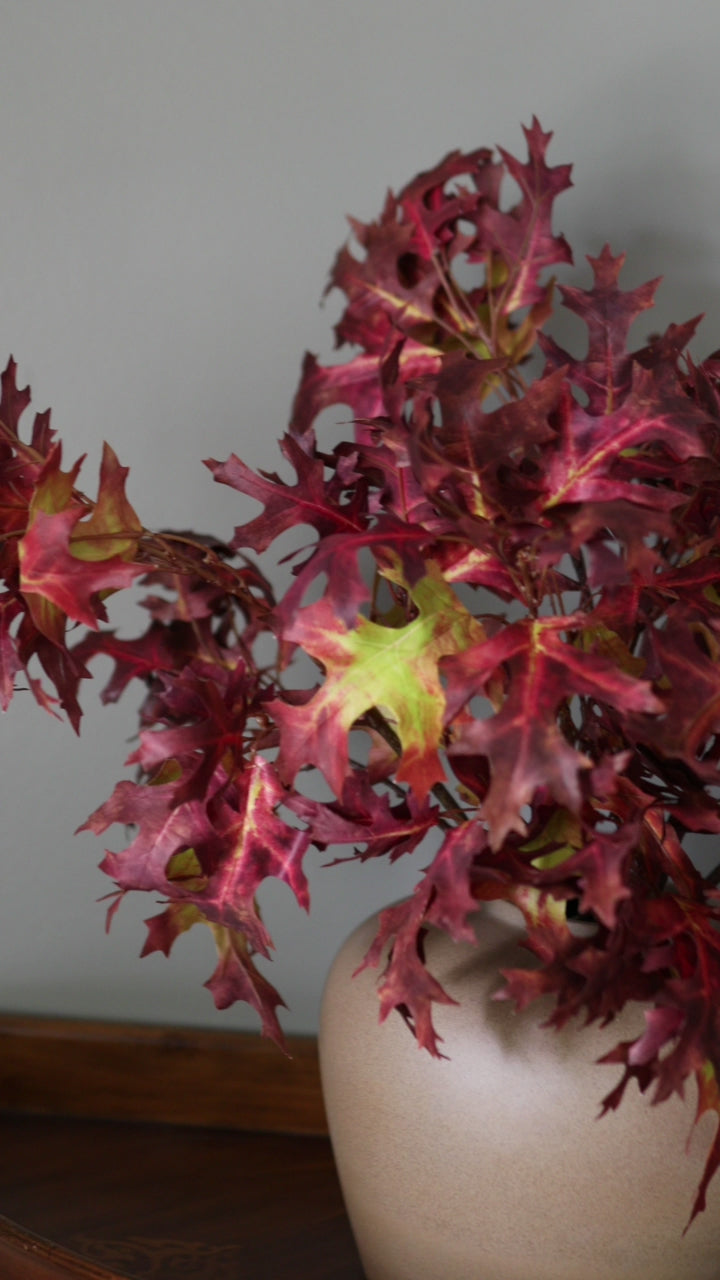 Faux Fall Leaves Burgundy Antler Leaves Video