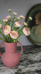 Artificial Peach Mini Ranunculus Real Touch Flowers