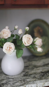 Artificial Real Touch English Roses in Blush Pink