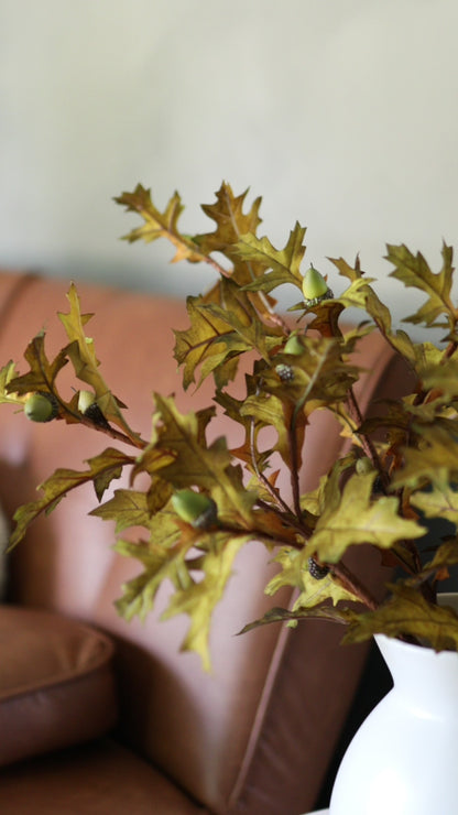 Video of Fake Fall Oak Leaves with Acorns