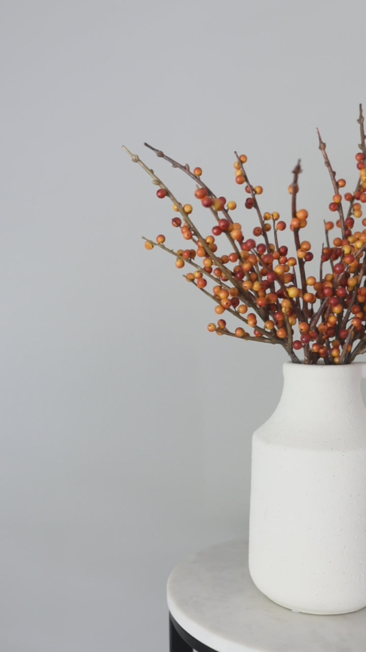 Video Showing Details of Orange Artificial Fall Berries