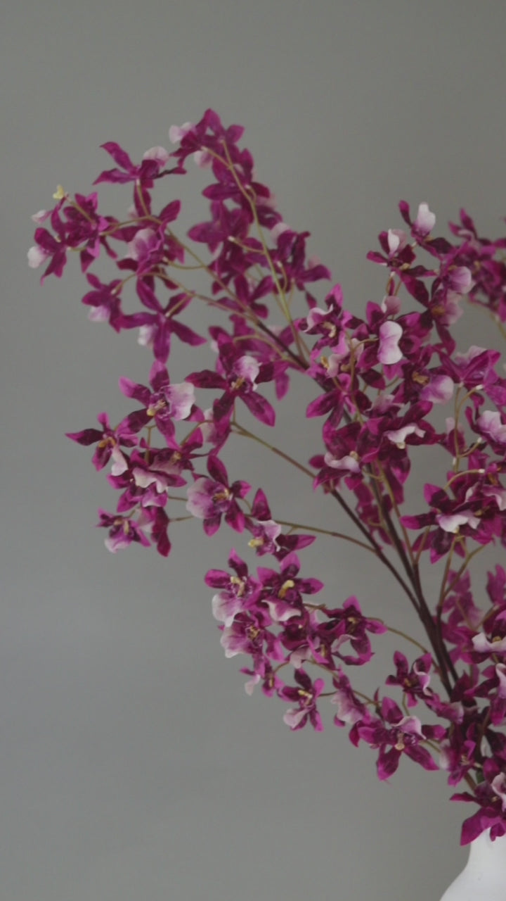 Artificial Flowers Dancing Oncidium Orchid in Two Tone Pink