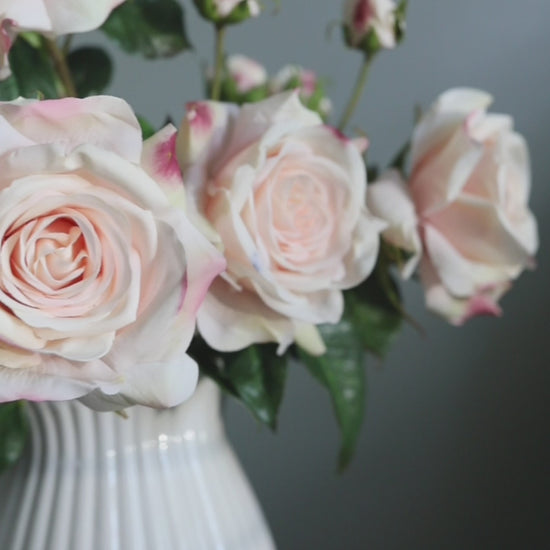 Video Clip of Stunning Real Touch Soft Pink Roses