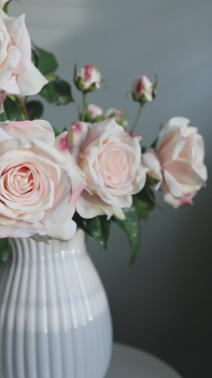 Video Clip of Stunning Real Touch Soft Pink Roses