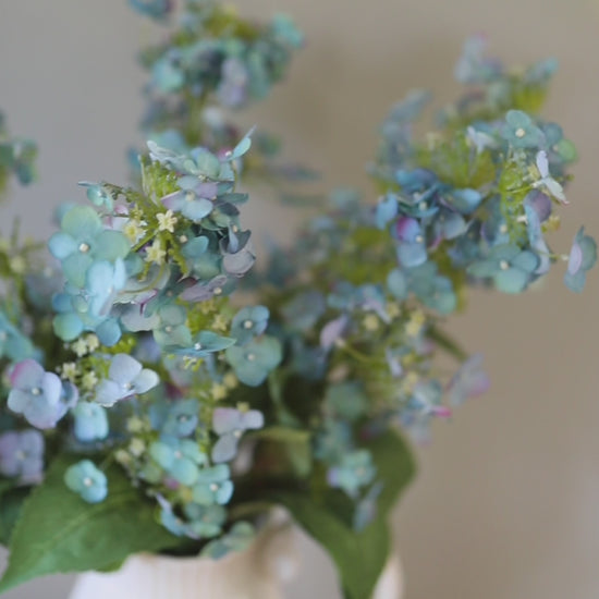 Video Clip of Faux Blue Butterfly Hydrangeas