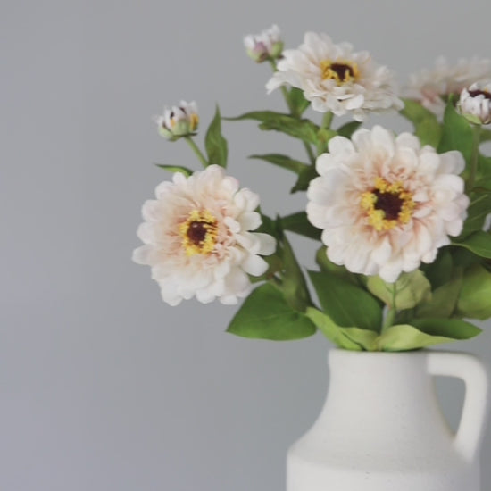 Zinnias in Blush Pink Real Touch Flowers