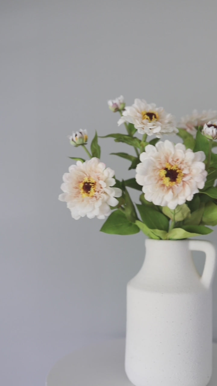 Zinnias in Blush Pink Real Touch Flowers