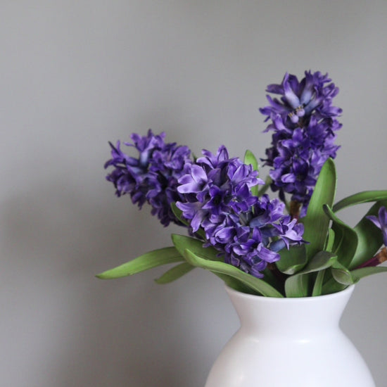 Faux Flowers Purple Silk Hyacinths Video