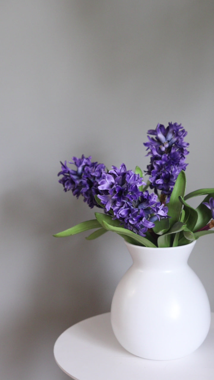 Faux Flowers Purple Silk Hyacinths Video