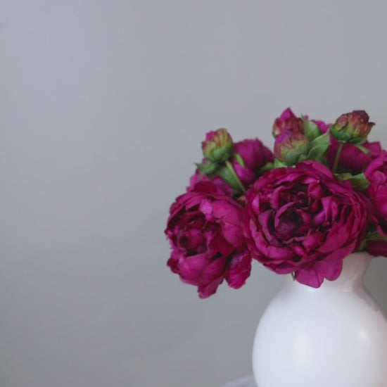 Video Showing Details of Premium Fake Flowers Pink Peonies