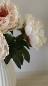 Real Touch Peony Flowers in Blush Pink