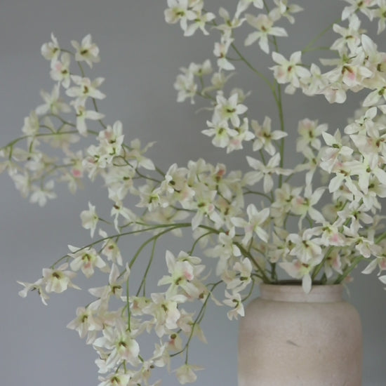 Artificial Orchids Cream Dancing Orchids Styled in Vase