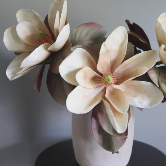 Video Showing Artificial Fall Magnolia Blossoms