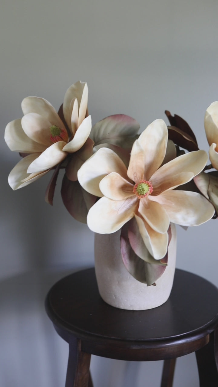 Video Showing Artificial Fall Magnolia Blossoms