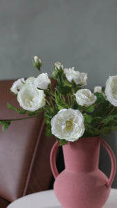 White Rose Silk Flower Spray Video