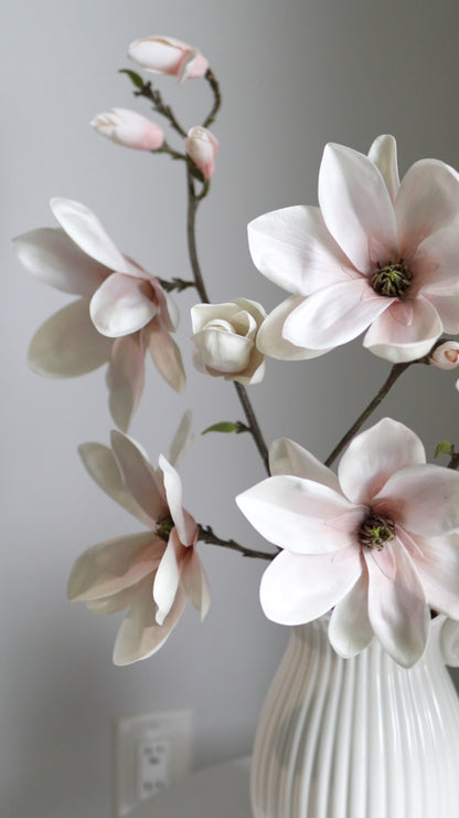 Soft Pink Magnolia Blossom Branches Artificial Flowers