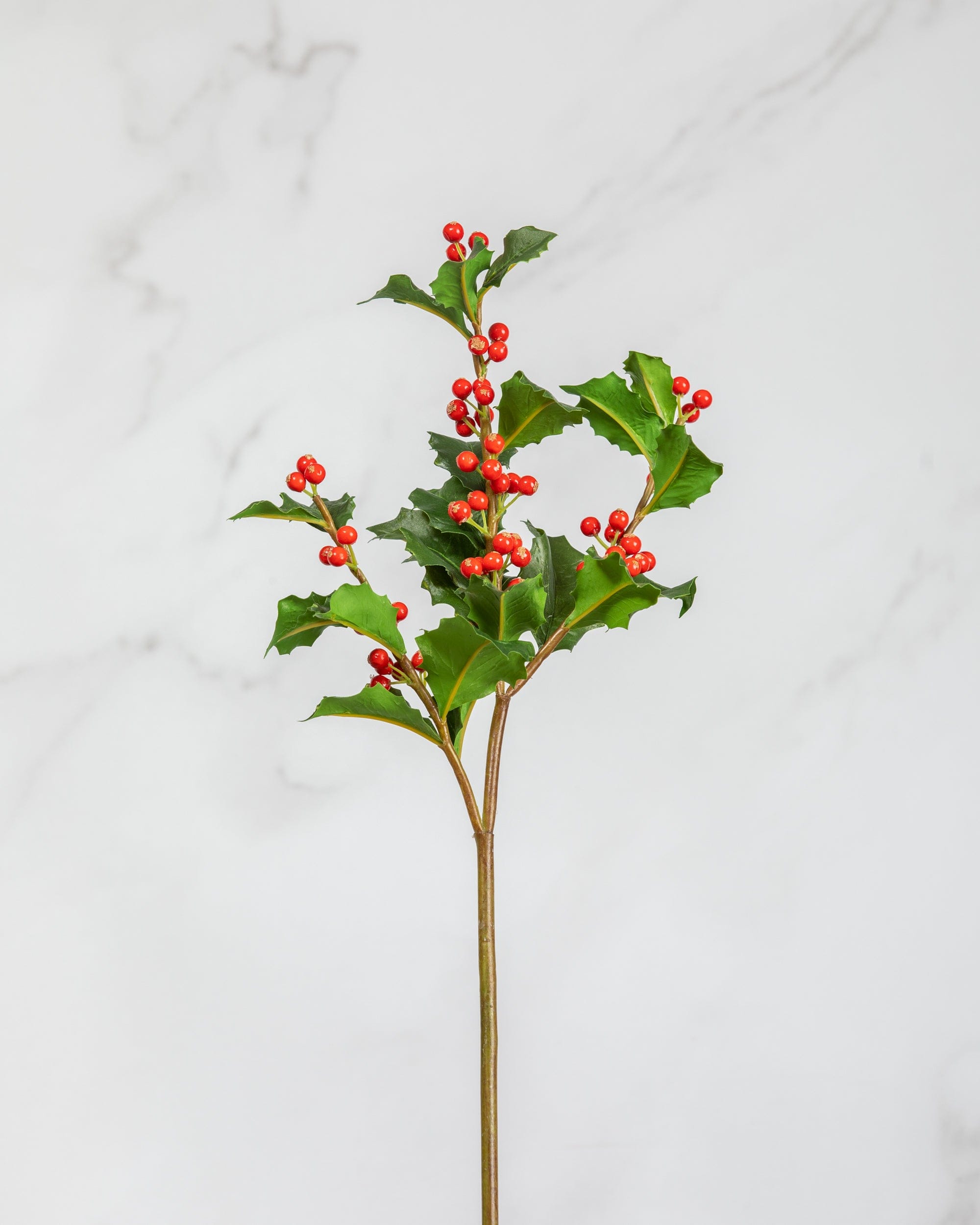 Prestige Botanicals Artificial Red Holly stem