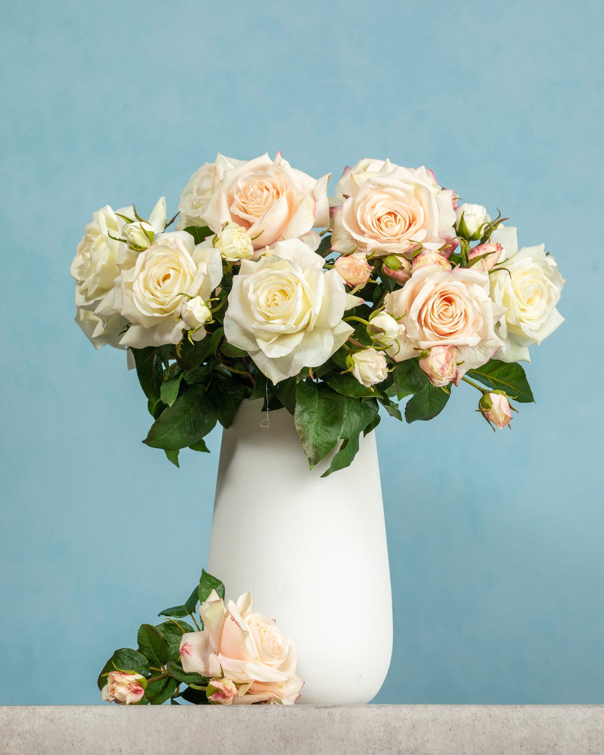 Prestige Botanicals Best Artificial Valentines Day Roses in a white vase